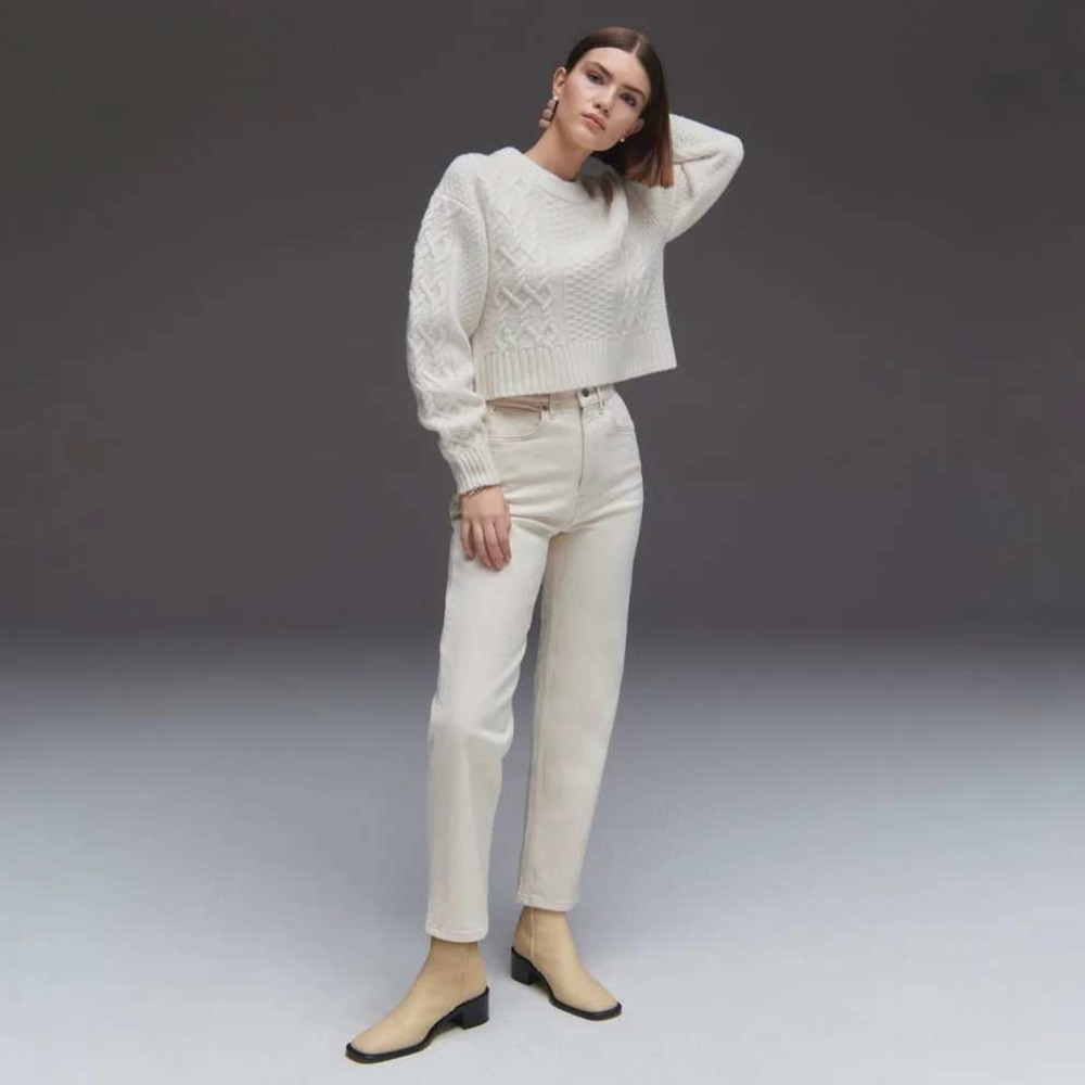 NWT Everlane The Original Cheeky Jean Organic Cotton Ecru 28